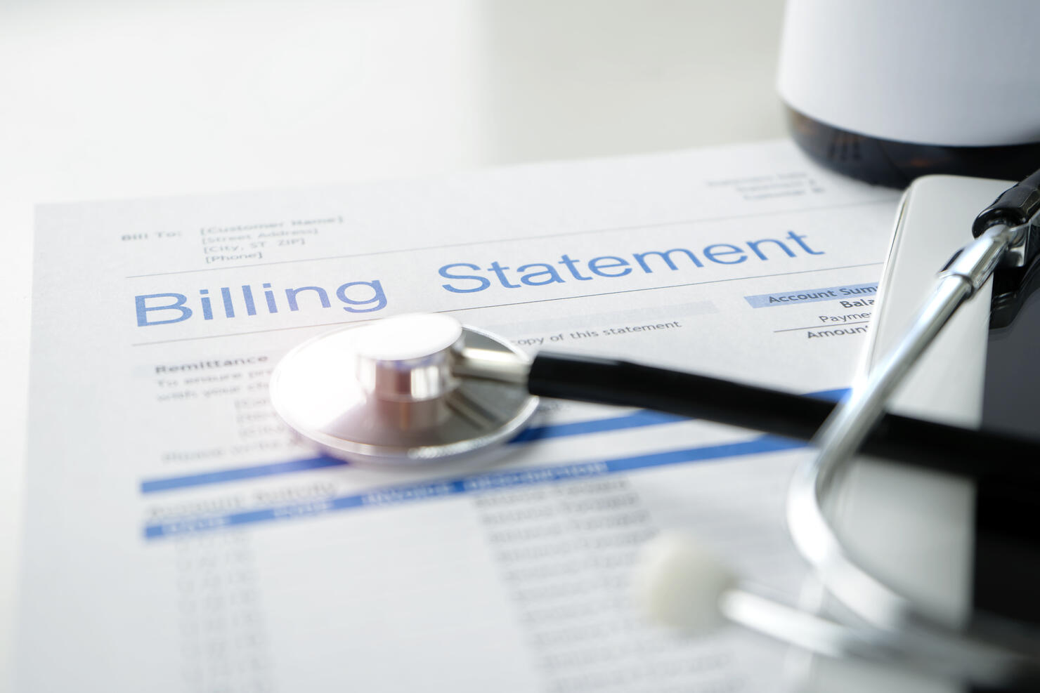 Health care billing statement.