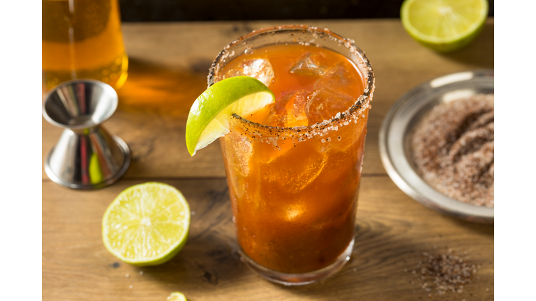 Homemade Mexican Michelada Beer Cocktail