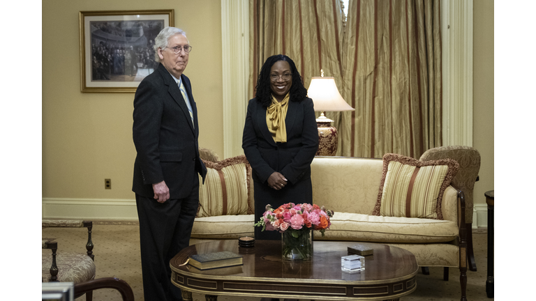 Senate Leaders Meet With Supreme Court Nominee Ketanji Brown Jackson