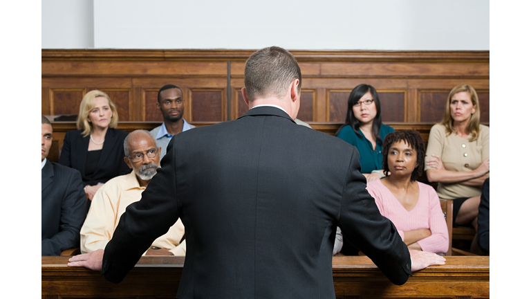 A lawyer and the jury