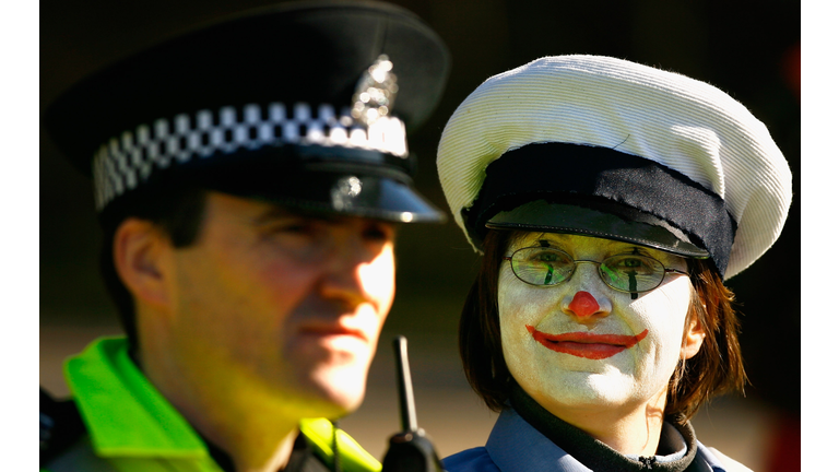 Militant Clowns Demonstrate At Faslane Nuclear Base