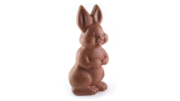 Chocolate Bunny Rabbit Isolated on White Background