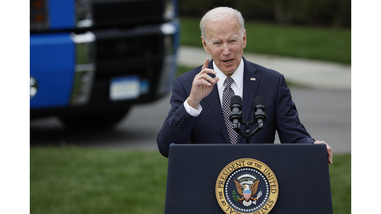 President Biden Delivers Remarks On His Trucking Action Plan To Relieve Supply Chain Issues