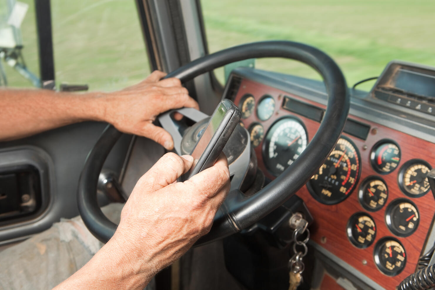 Truck Driver Using Mobile Phone