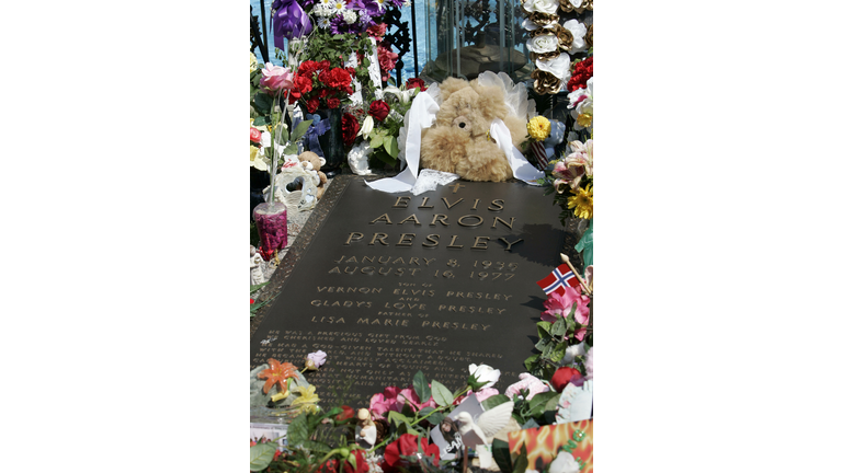 The gravesite of Elvis Presley, 15 Augus