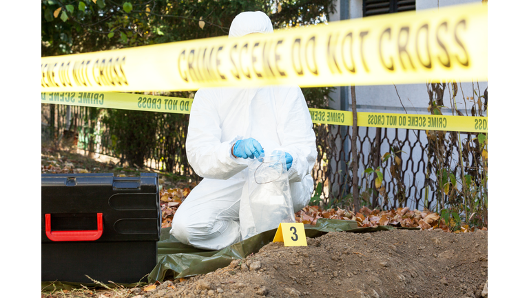 Crime scene investigator at work