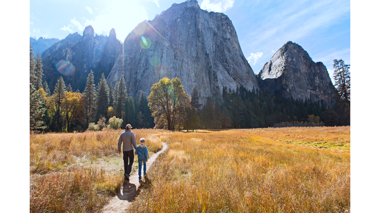 family in yosemite