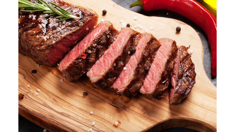 Grilled striploin steak