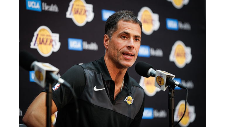 Earvin "Magic" Johnson & Rob Pelinka Los Angeles Lakers Media Availability