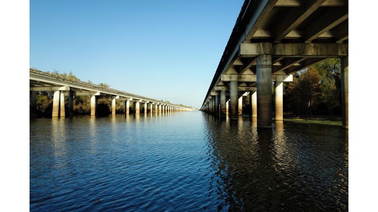 Interstate 10 bridge over Louisiana bayou