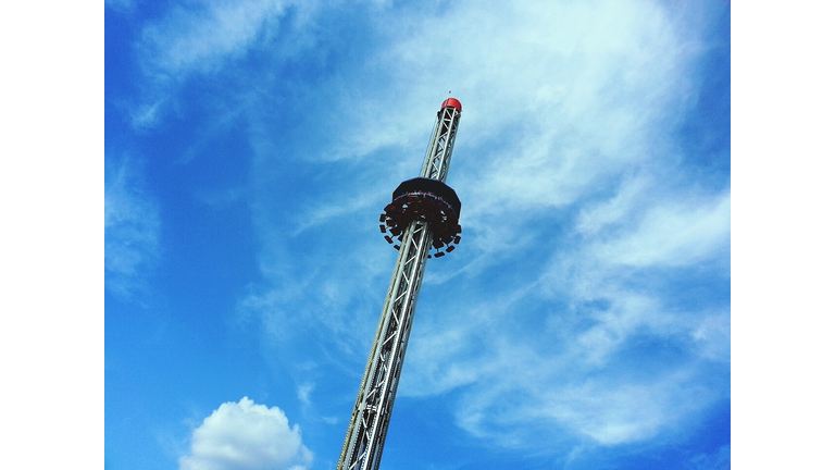 Low Angle View Of Drop Tower Against Sky