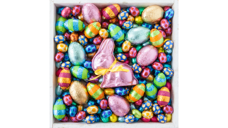 Bright cheerful easter eggs