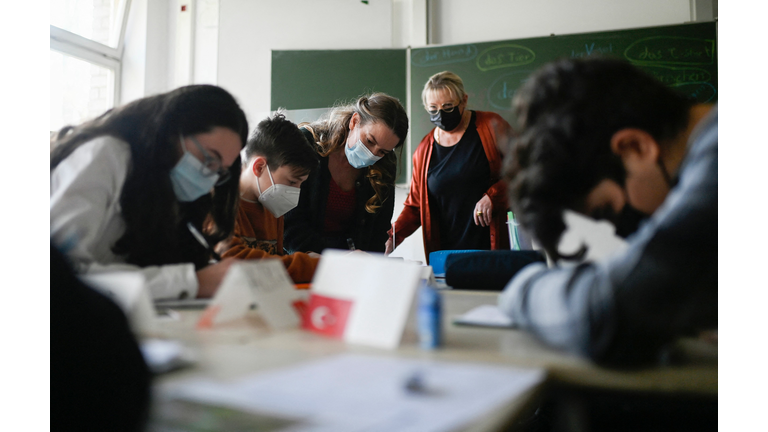 GERMANY-UKRAINE-RUSSIA-CONFLICT-REFUGEES-EDUCATION