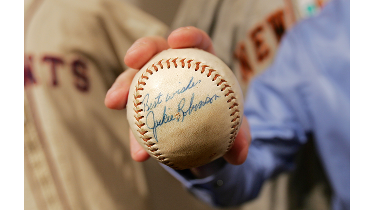 Sotheby's Previews Baseball Memorabilia To Be Auctioned