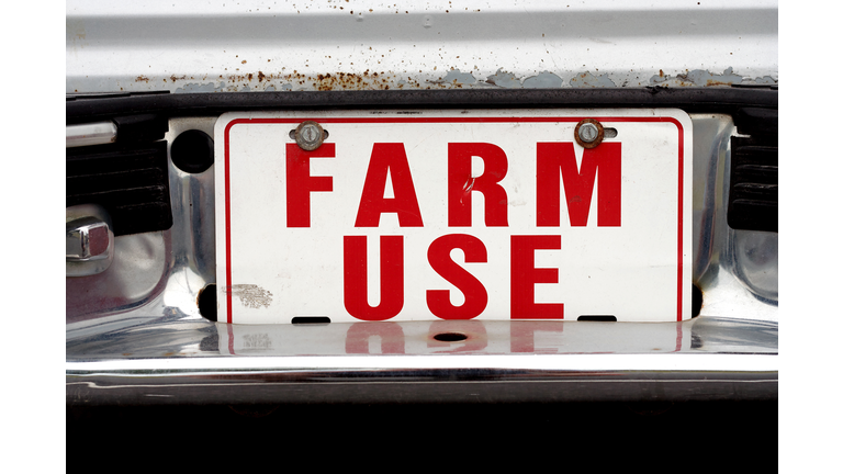 Farm Use License Plate