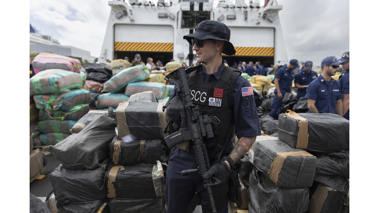 U.S. Coast Guard Cutter Offloads Major Seizures Of Cocaine And Marijuana