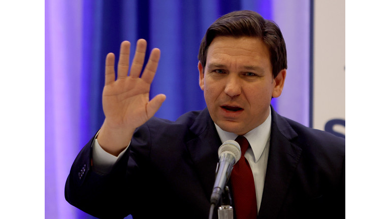 Florida Gov. Ron DeSantis Holds Press Conference In Miami