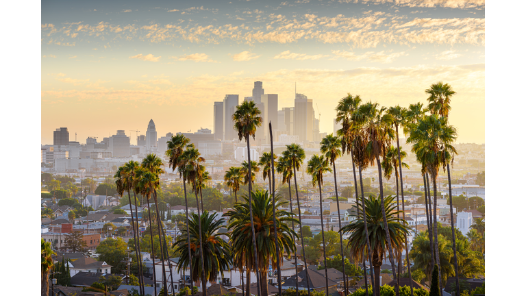 Downtown Los Angeles at sunset