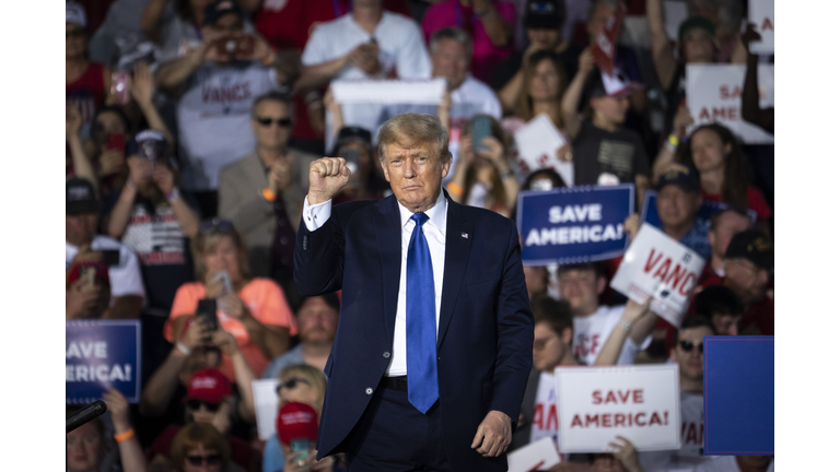 Former President Trump Holds Rally In Ohio Ahead Of State's Primary