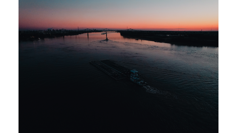 Mississippi River at Sunset