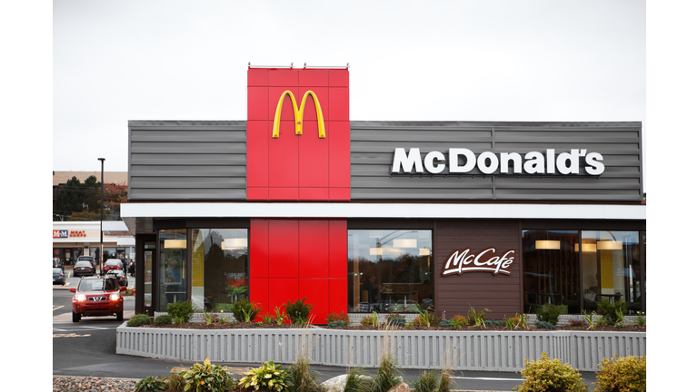 Exterior of newly re-designed McDonalds location