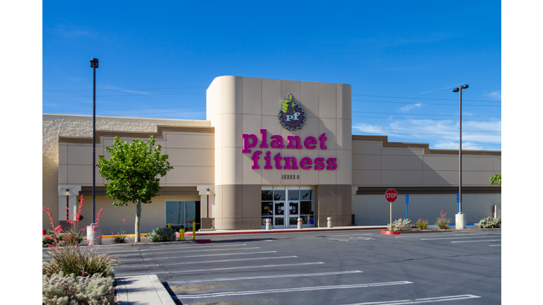 Empty parking lot at Planet Fitness