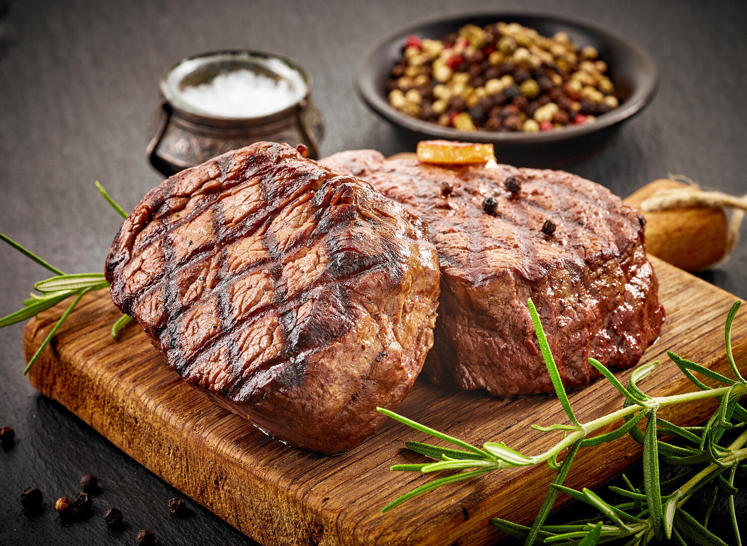 grilled beef steaks