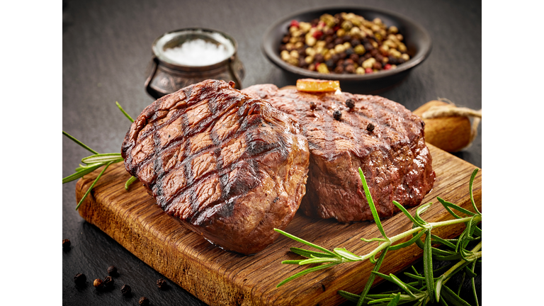 grilled beef steaks