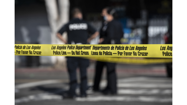 Police Tape Blocks off Hollywood Blvd.