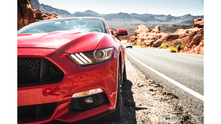 Ford Mustang on the Valley of Fire