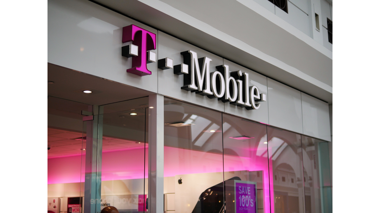 T Mobile store front inside a mall in New Jersey. T Mobile is the third largest mobile carrier in the US based on number of subscribers.