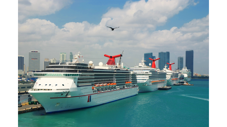 Cruise ships in Port of Miami