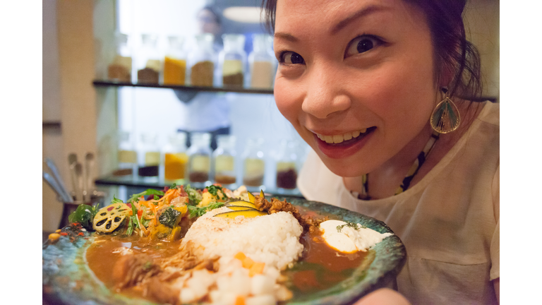 Hangry Japanese woman