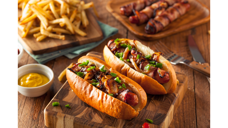 Homemade Bacon Wrapped Hot Dogs