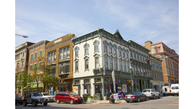 Colorful historic building, Troy, NY