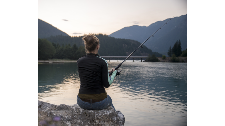 Woman Fishing