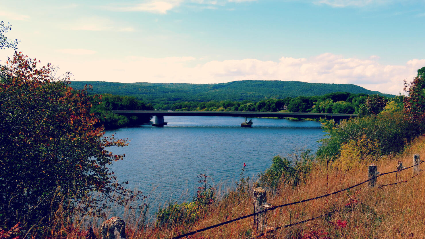Bridge over the Mohawk River in Fall, Scotia, New York