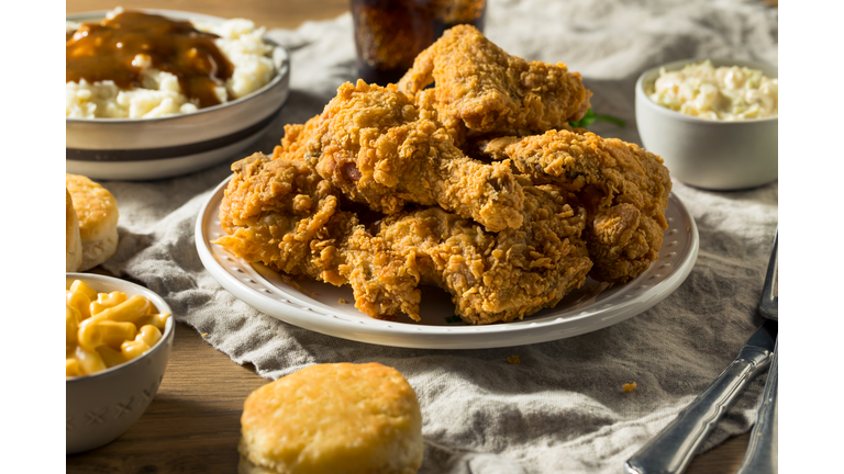 Homemade Southern Fried Chicken Dinner