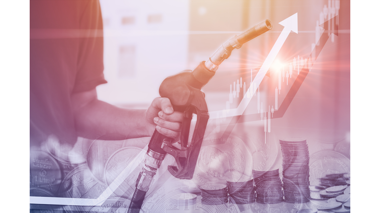 Fuel price high, Gas or Gasoline increased or rising cost concept.