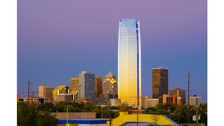 Oklahoma City at dusk