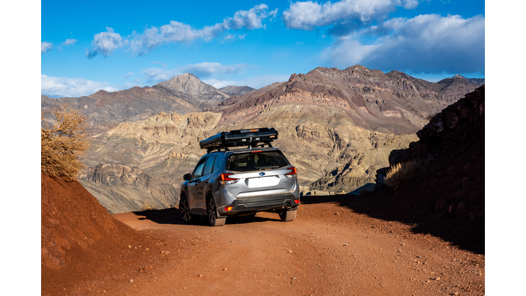 Subaru Forester With Rooftop Tent On Titus Canyon Road
