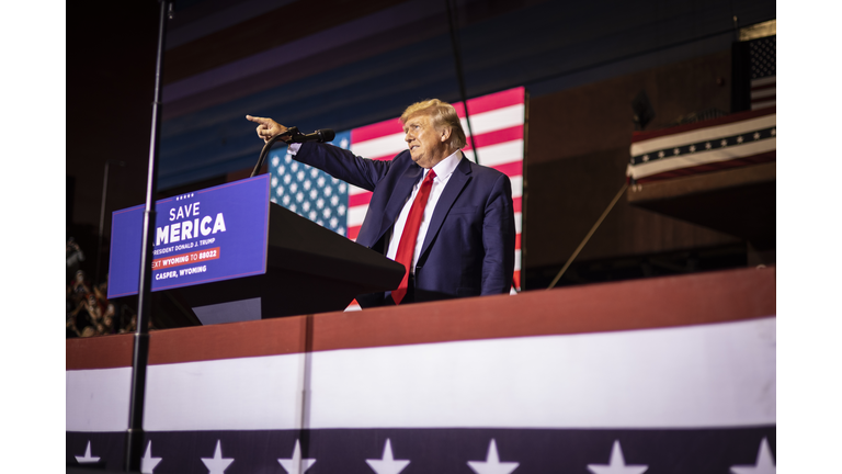 Former President Trump Rallies Supporters In Wyoming