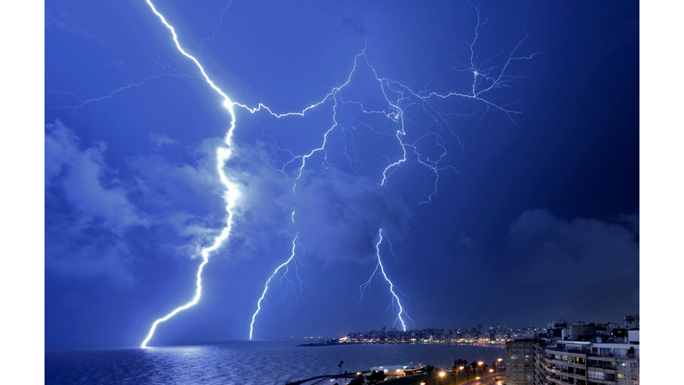 TOPSHOT-URUGUAY-WEATHER-STORM-LIGHTNING