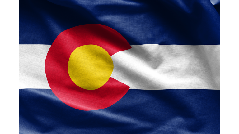 Fabric texture of the Colorado Flag - Flags from the USA
