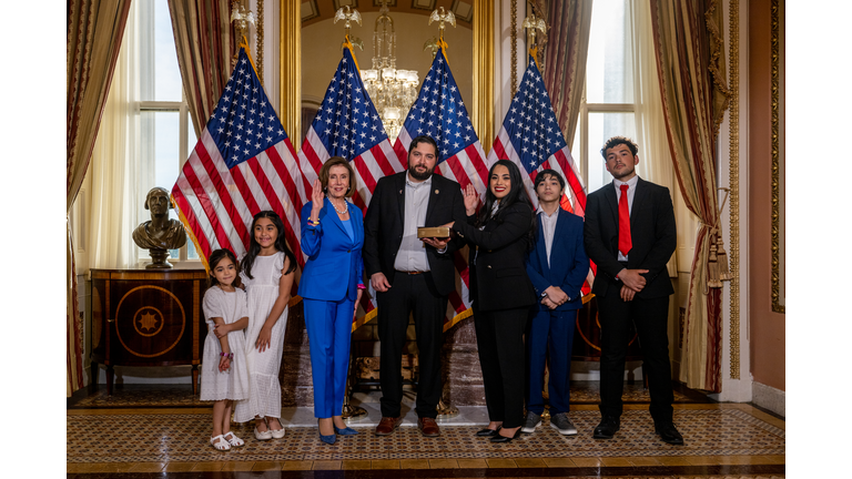 Speaker Pelosi Holds Ceremonial Swearing-In For Congresswoman-Elect Mayra Flores