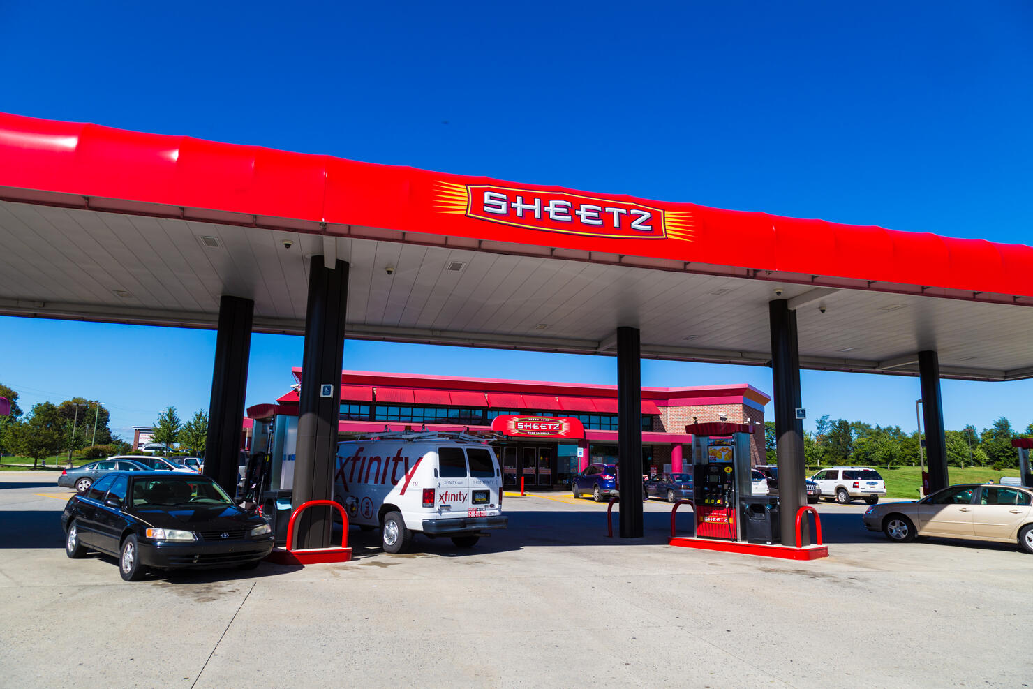 Sheetz Gas Pumps Area