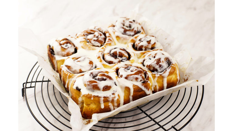 Fresh homemade Cinnamon rolls or Cinnamon buns