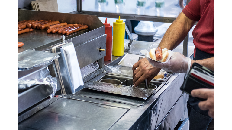 Street hot dog