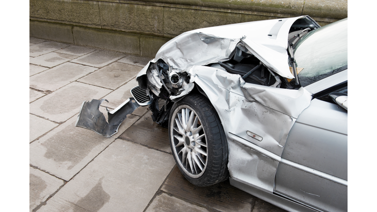 Crash car side view