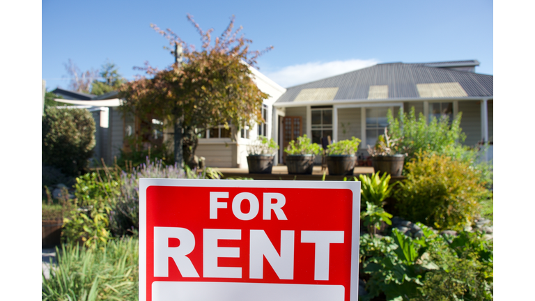 For Rent Sign Outside House